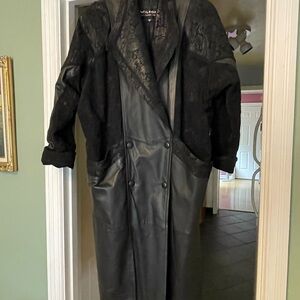 Wilson Black Paisley Leather Jacket. Vintage. 1X. Great used condition. LOOS.